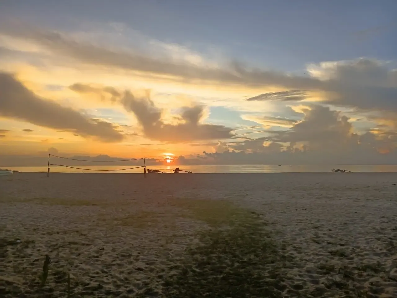 The sun setting into the sea on Sri Lanka's west coast