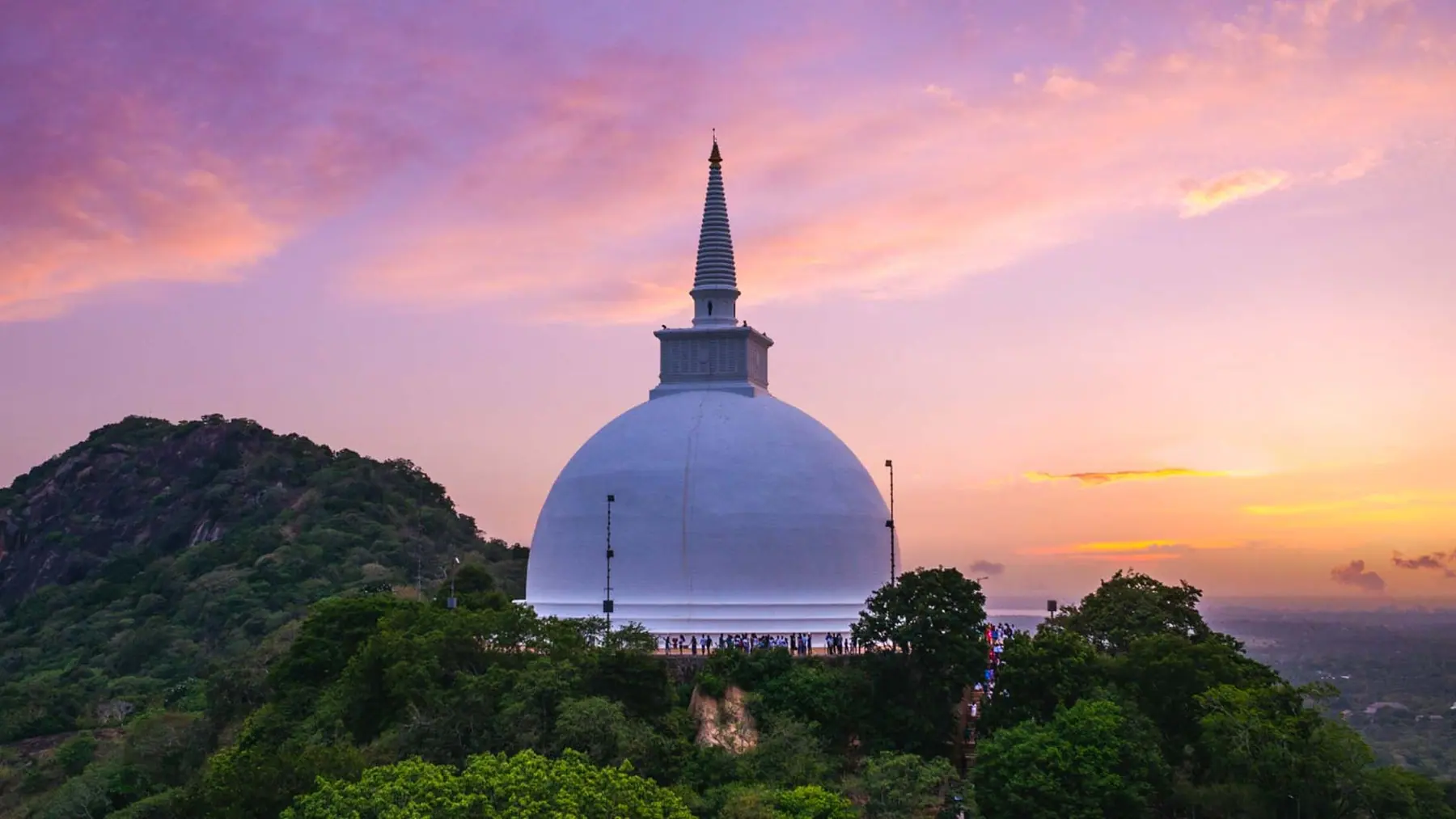Sacred Mihintale stupa and ancient ruins of Anuradhapura