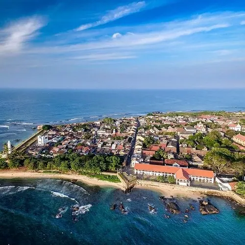 The historic lighthouse and ramparts of Galle Fort